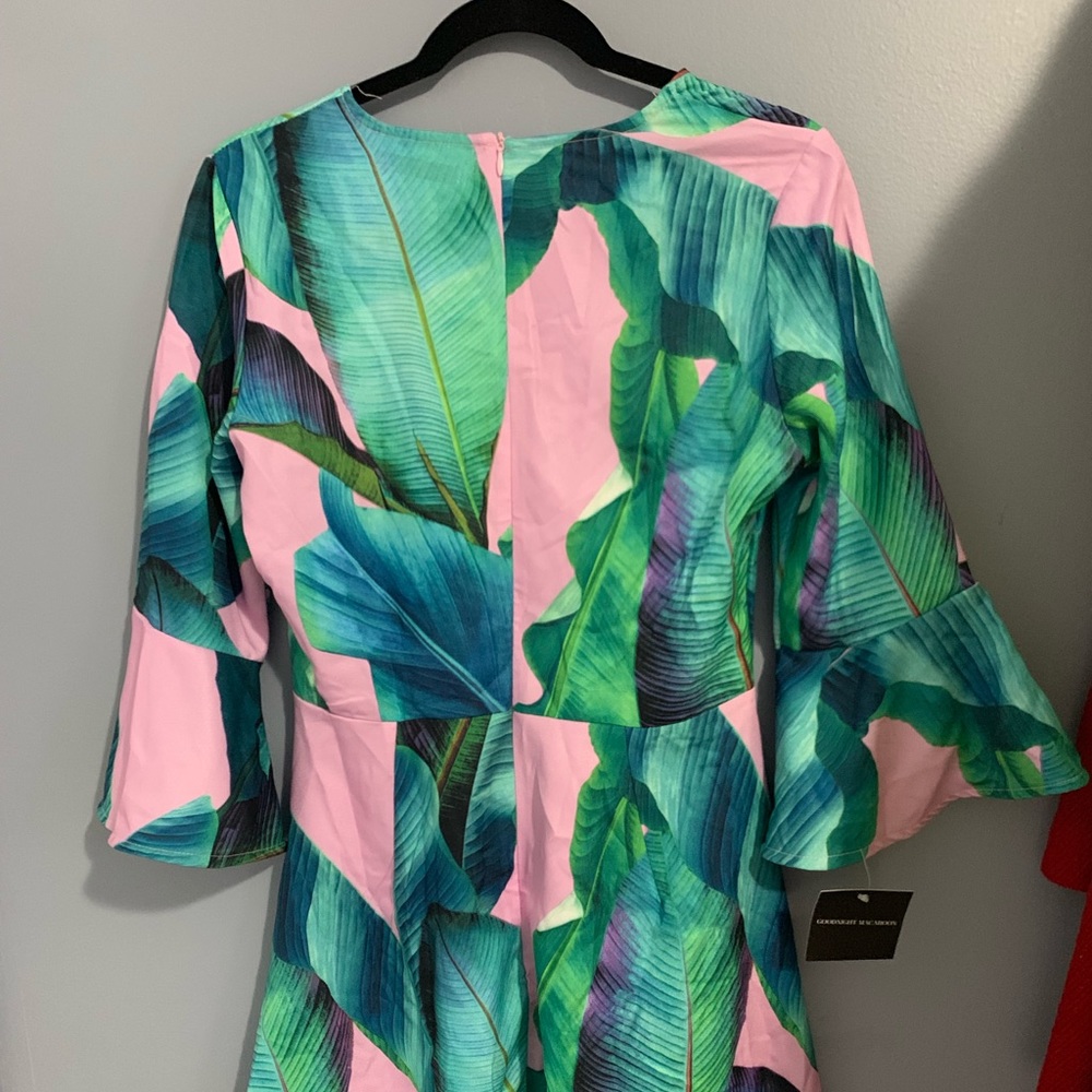 Tropical print dress - SZ XS